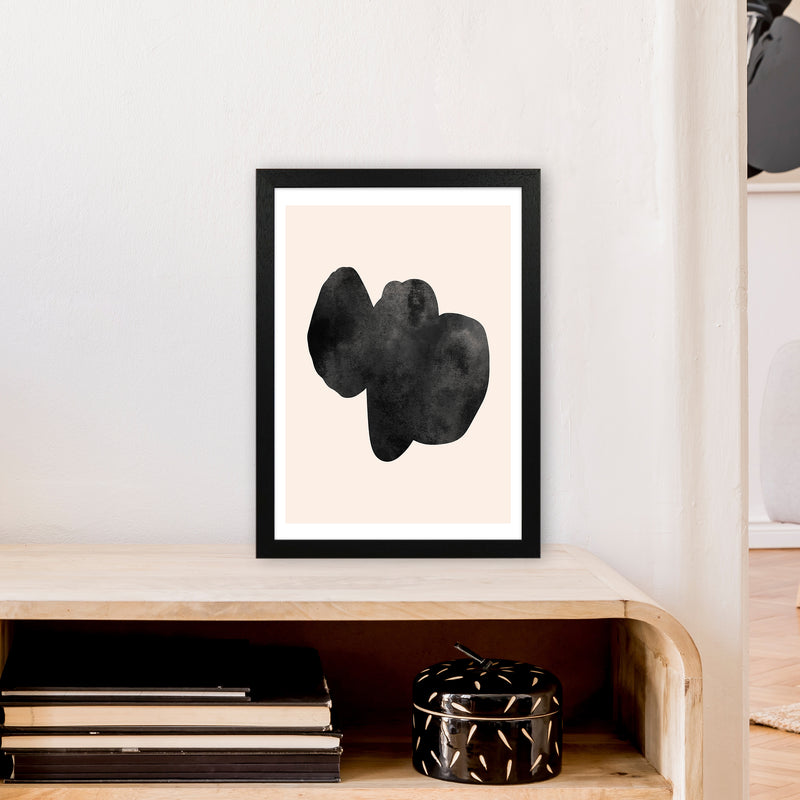 Nude And Black Watercolour 6 Art Print by Pixy Paper A3 White Frame