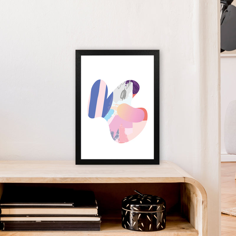 Pink Butterfly Abstract Shape  Art Print by Pixy Paper A3 White Frame