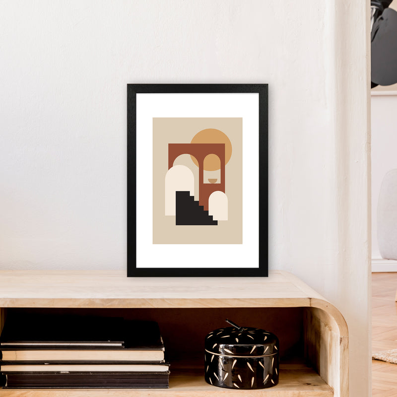 Mica Sand Stairs To Sun N16  Art Print by Pixy Paper A3 White Frame