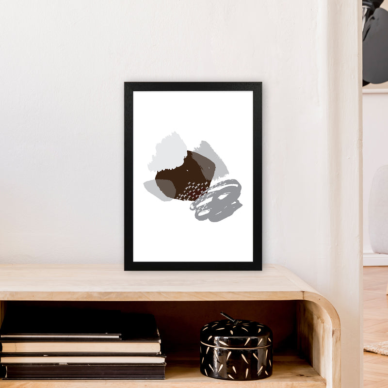 Mismatch Grey And Black  Art Print by Pixy Paper A3 White Frame