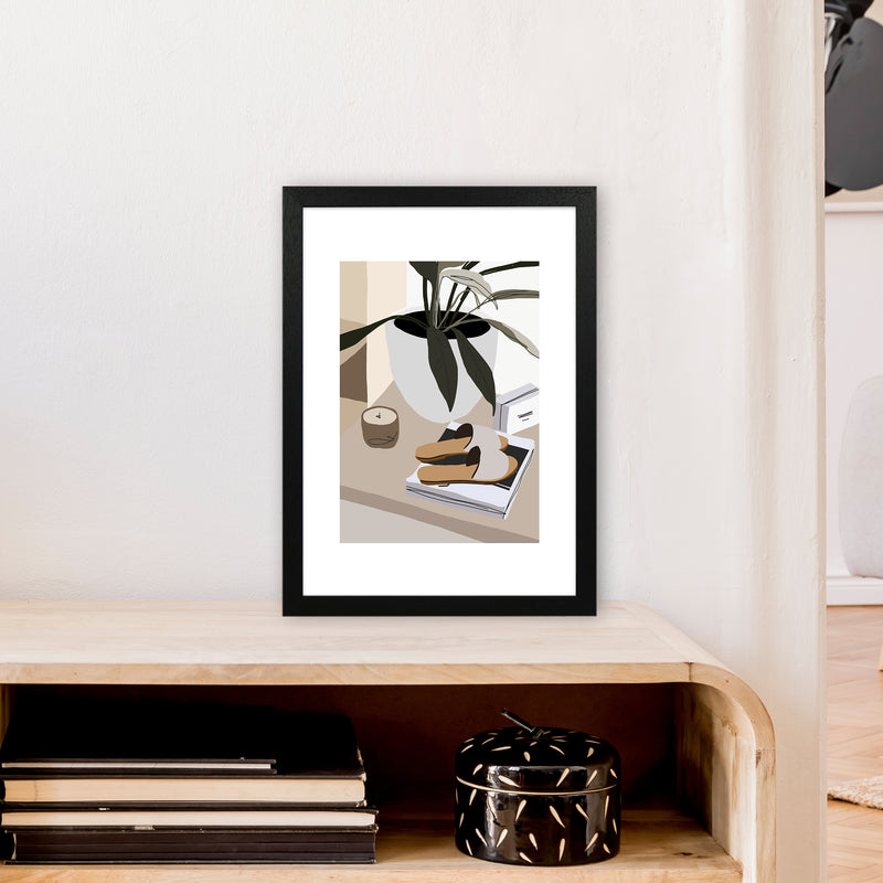 Mica Shoes And Plant N9  Art Print by Pixy Paper A3 White Frame