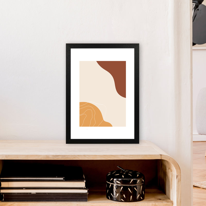 Mica Sand Abstract N27  Art Print by Pixy Paper A3 White Frame