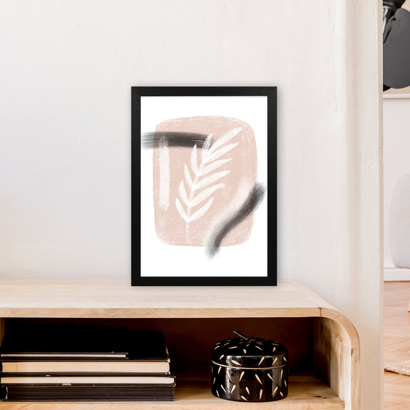 Dalia Chalk White Leaf  Art Print by Pixy Paper A3 White Frame