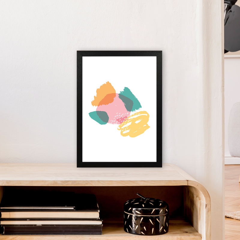 Mismatch Pink And Teal  Art Print by Pixy Paper A3 White Frame