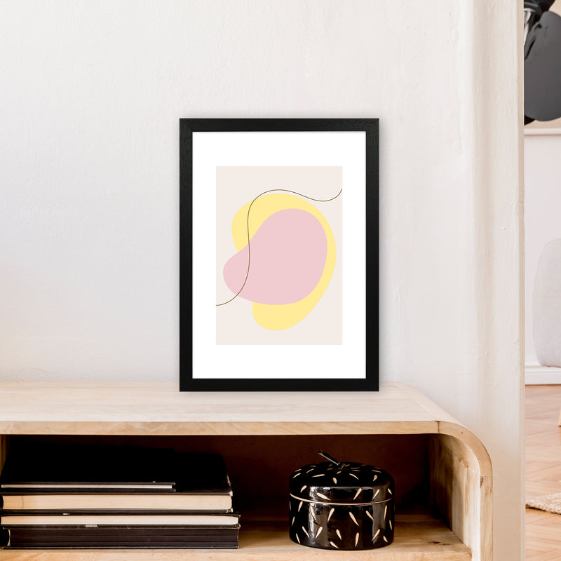 Mila Pink Abstract N22  Art Print by Pixy Paper A3 White Frame