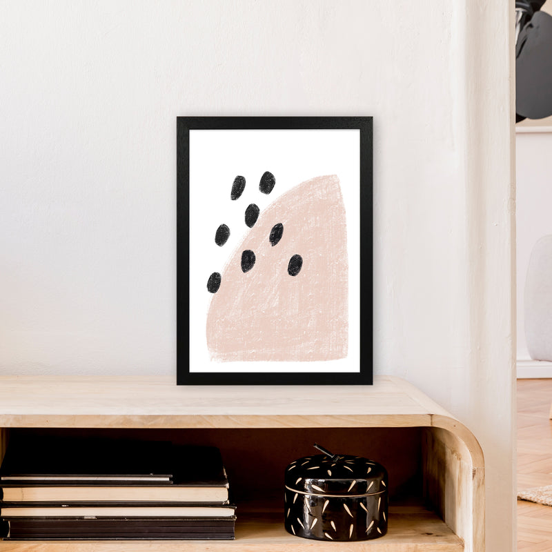 Dalia Chalk Pink Polka  Art Print by Pixy Paper A3 White Frame