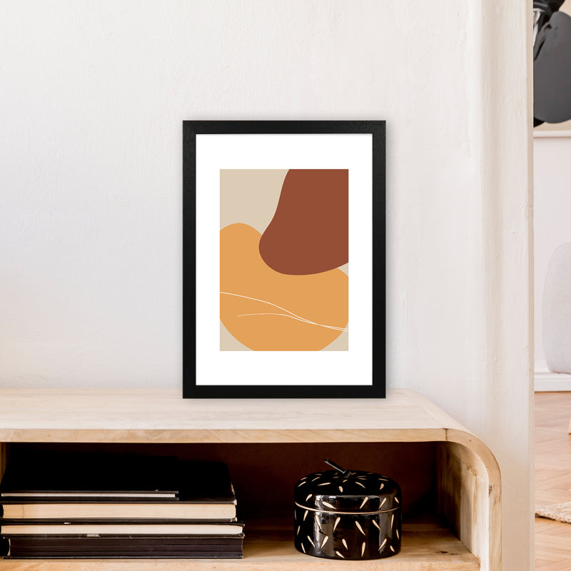 Mica Sand Abstract N28  Art Print by Pixy Paper A3 White Frame