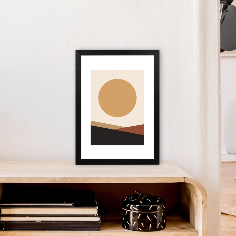 Mica Sand Big Sun N17  Art Print by Pixy Paper A3 White Frame