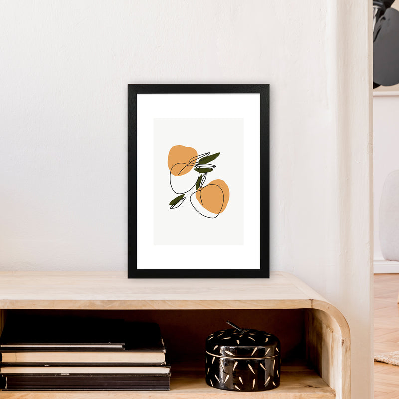 Mica Apricots N3  Art Print by Pixy Paper A3 White Frame