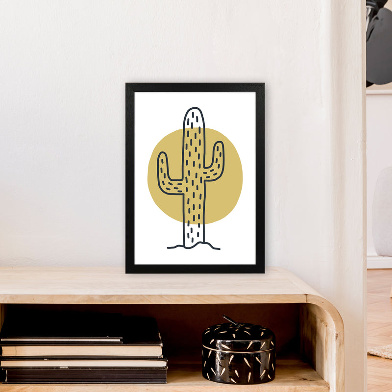 Cactus Moon  Art Print by Pixy Paper A3 White Frame