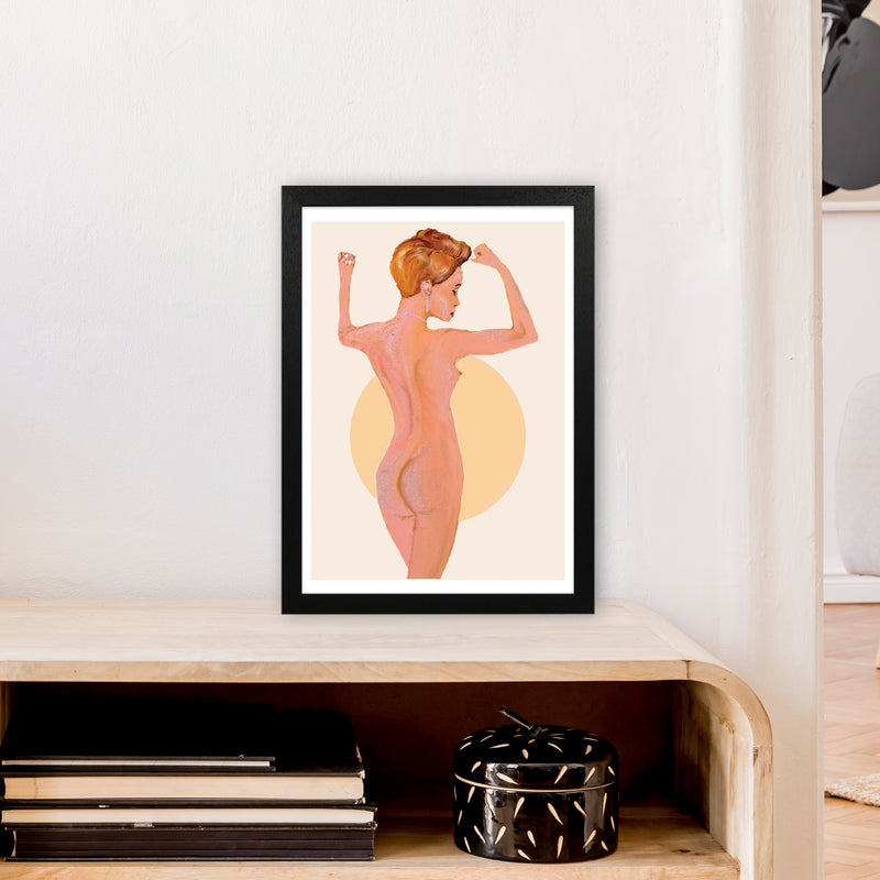 Nude Woman  Art Print by Pixy Paper A3 White Frame