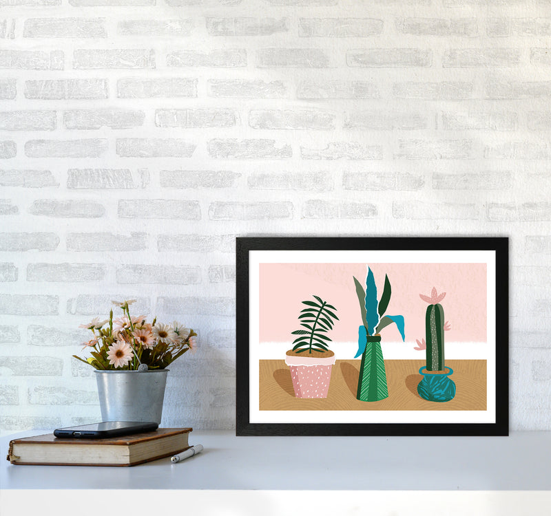 Plant Collection Jungle Abstract  Art Print by Pixy Paper A3 White Frame