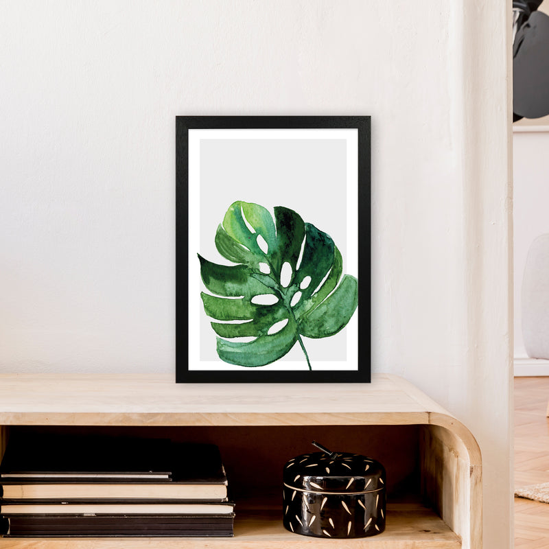 Leaf With Grey Back Exotic  Art Print by Pixy Paper A3 White Frame