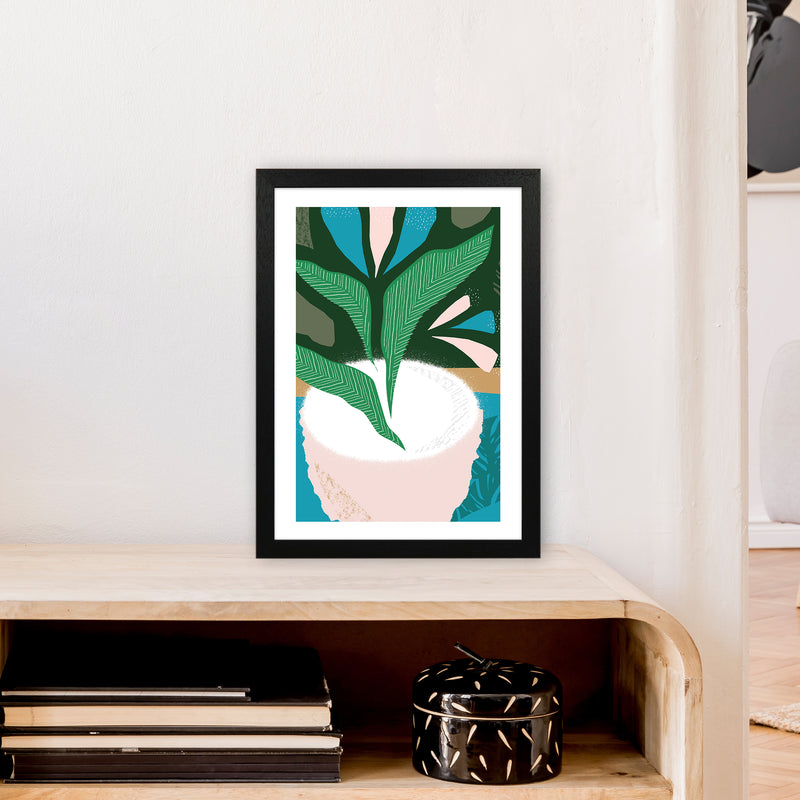 Plant Pot Jungle Abstract  Art Print by Pixy Paper A3 White Frame