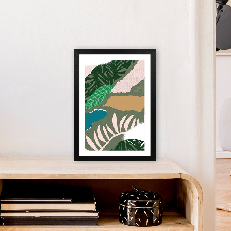 Mismatch Jungle Abstract  Art Print by Pixy Paper A3 White Frame