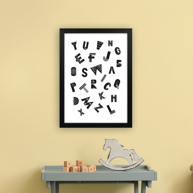 Jumbled Alphabet  Art Print by Pixy Paper A3 White Frame