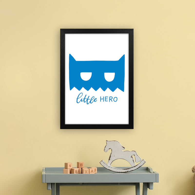 Little Hero Mask Blue Super Scandi  Art Print by Pixy Paper A3 White Frame