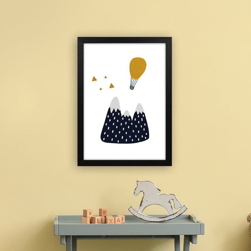 Little Explorer Hot Air Balloon  Art Print by Pixy Paper A3 White Frame