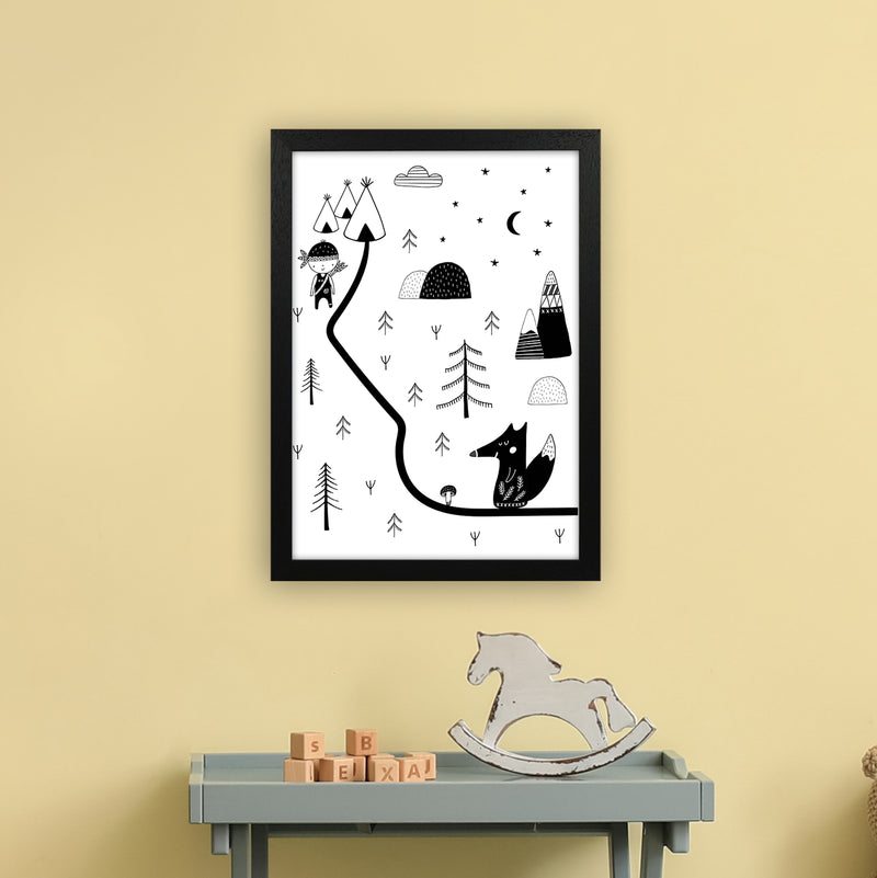 Little Explorer Winding Road  Art Print by Pixy Paper A3 White Frame