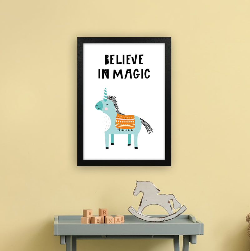 Believe In Magic Animal Pop  Art Print by Pixy Paper A3 White Frame