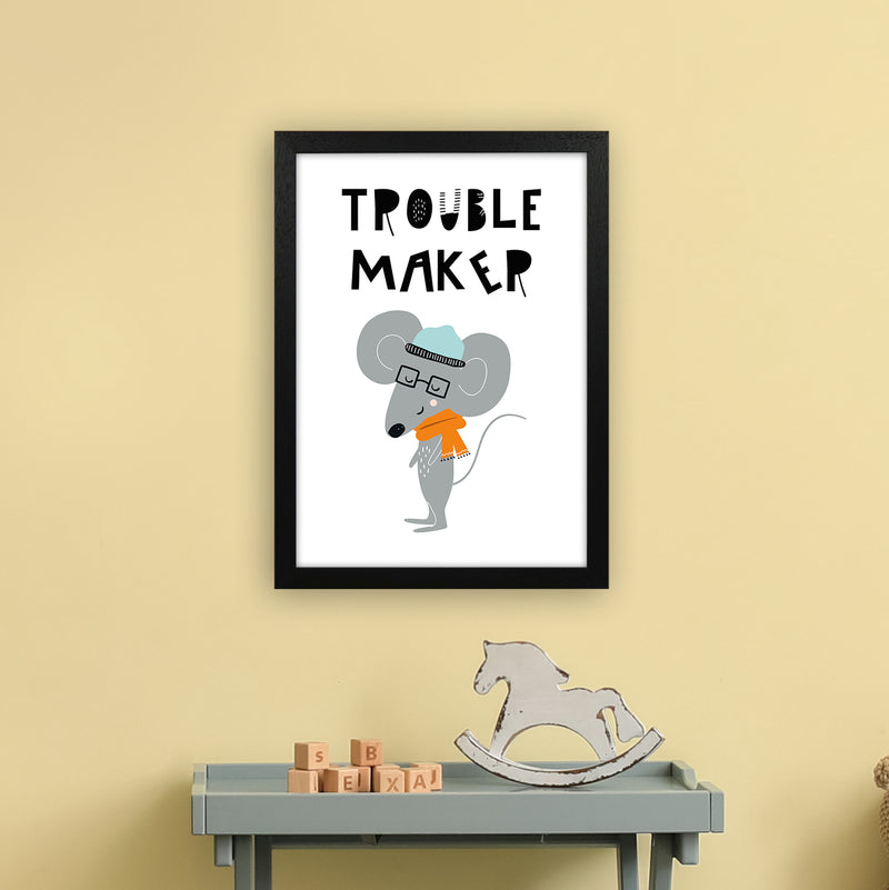 Trouble Maker Animal Pop  Art Print by Pixy Paper A3 White Frame