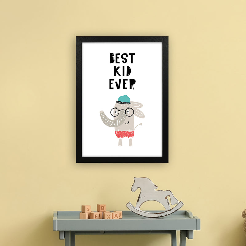 Best Kid Ever Animal Pop  Art Print by Pixy Paper A3 White Frame