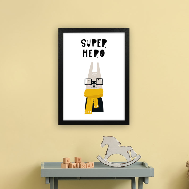 Super Hero Animal Pop  Art Print by Pixy Paper A3 White Frame
