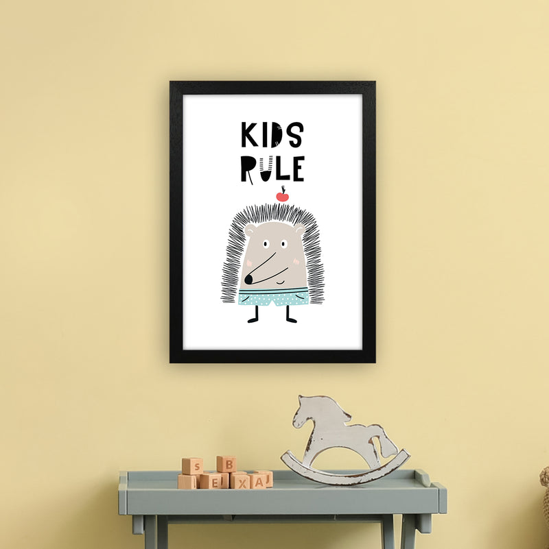 Kids Rule Animal Pop  Art Print by Pixy Paper A3 White Frame