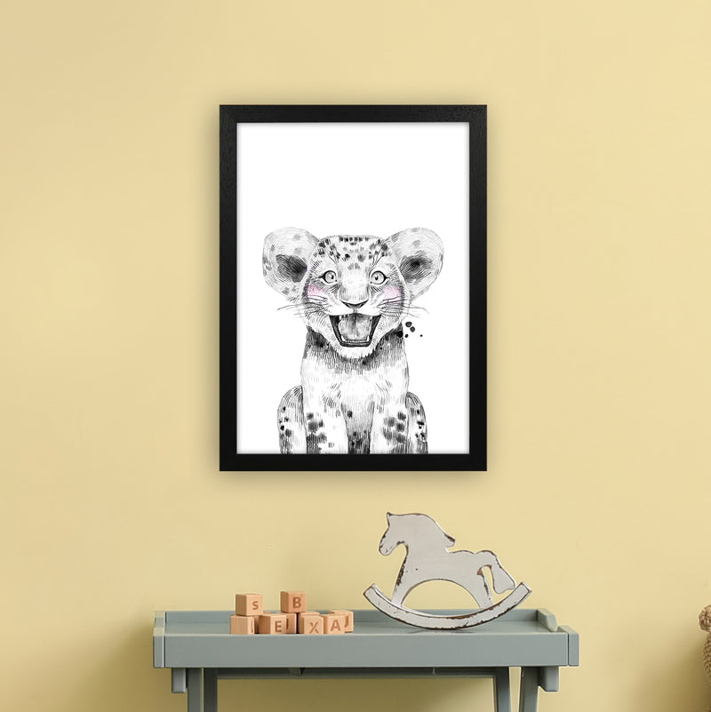 Safari Babies Tiger  Art Print by Pixy Paper A3 White Frame