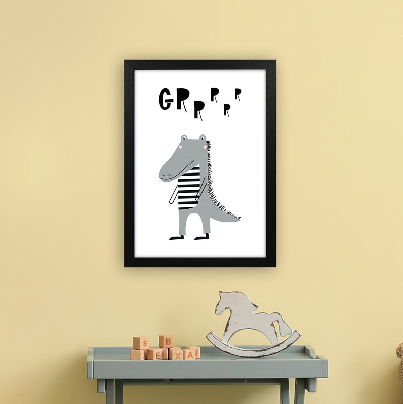 Grr Gator Animal Pop  Art Print by Pixy Paper A3 White Frame