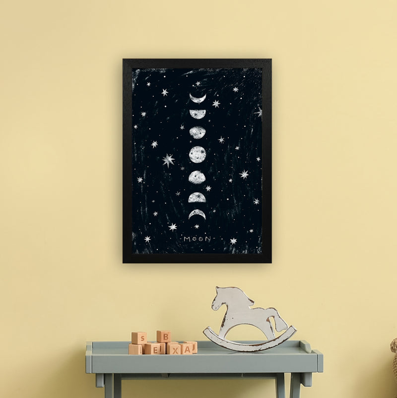 Phases Of The Moon  Art Print by Pixy Paper A3 White Frame