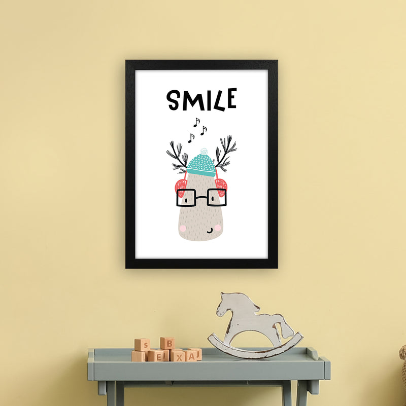 Smile Animal Pop  Art Print by Pixy Paper A3 White Frame