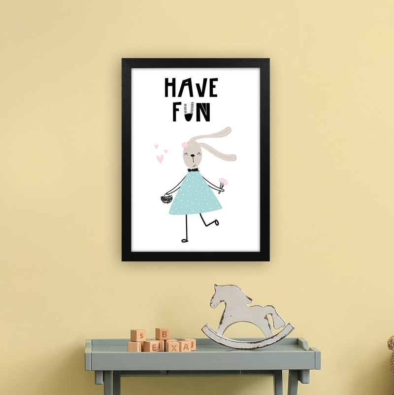 Have Fun Animal  Art Print by Pixy Paper A3 White Frame
