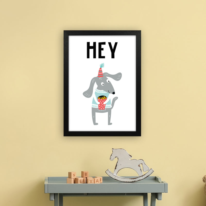 Hey Animal Pop  Art Print by Pixy Paper A3 White Frame