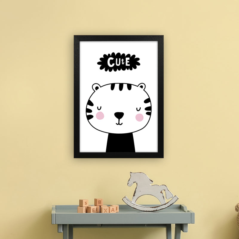 Cute Tiger  Art Print by Pixy Paper A3 White Frame