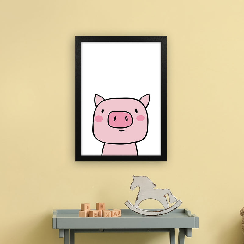 Pig  Art Print by Pixy Paper A3 White Frame