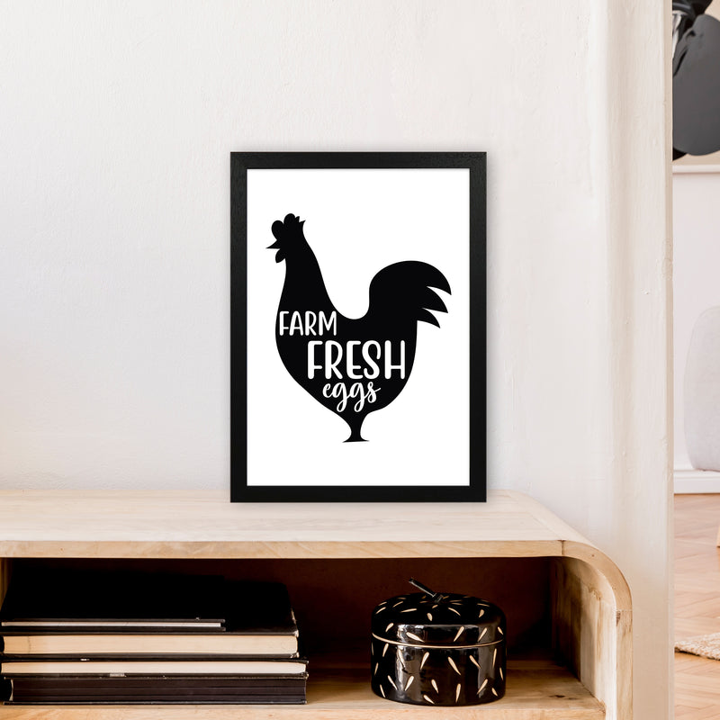 Farm Fresh Eggs  Art Print by Pixy Paper A3 White Frame