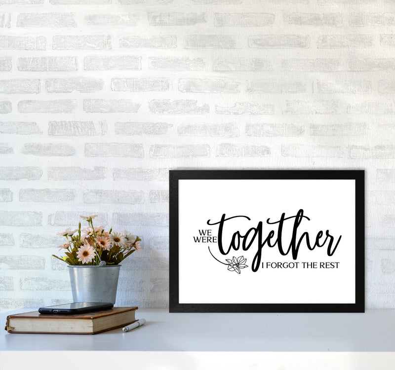 We Were Together Landscape  Art Print by Pixy Paper A3 White Frame