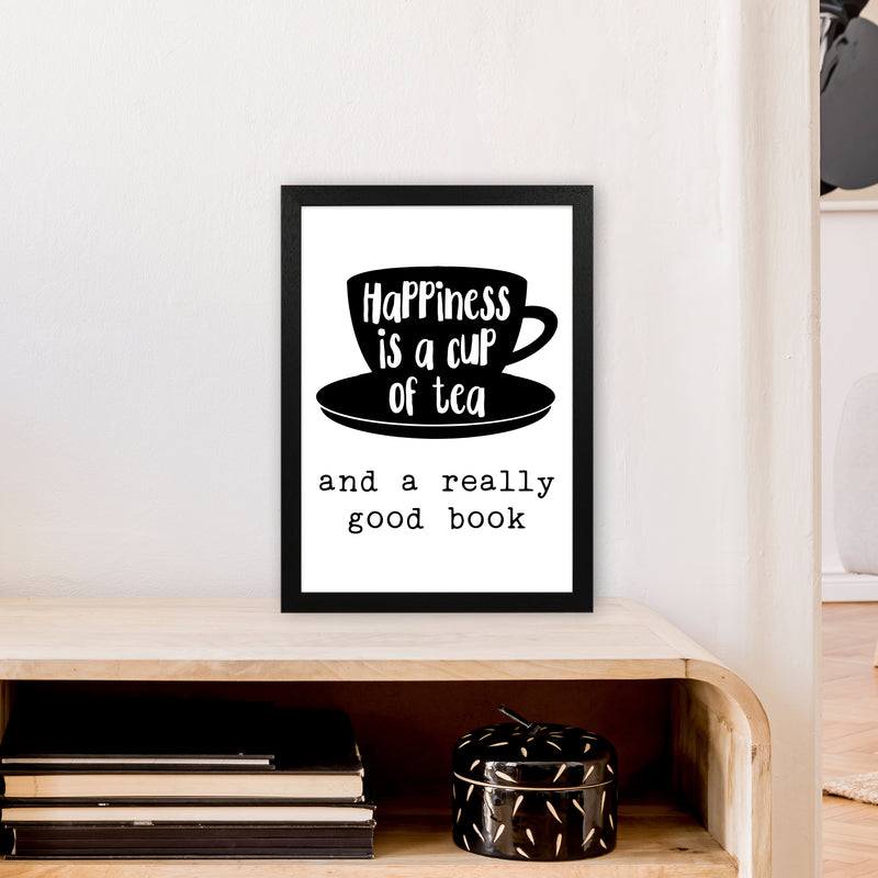 Happiness Is A Cup Of Tea  Art Print by Pixy Paper A3 White Frame