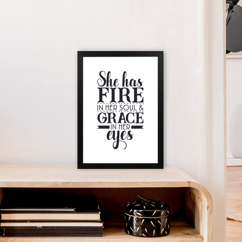 She Has Fire In Her Soul  Art Print by Pixy Paper A3 White Frame
