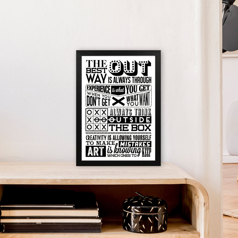 The Best Way Out Vintage  Art Print by Pixy Paper A3 White Frame