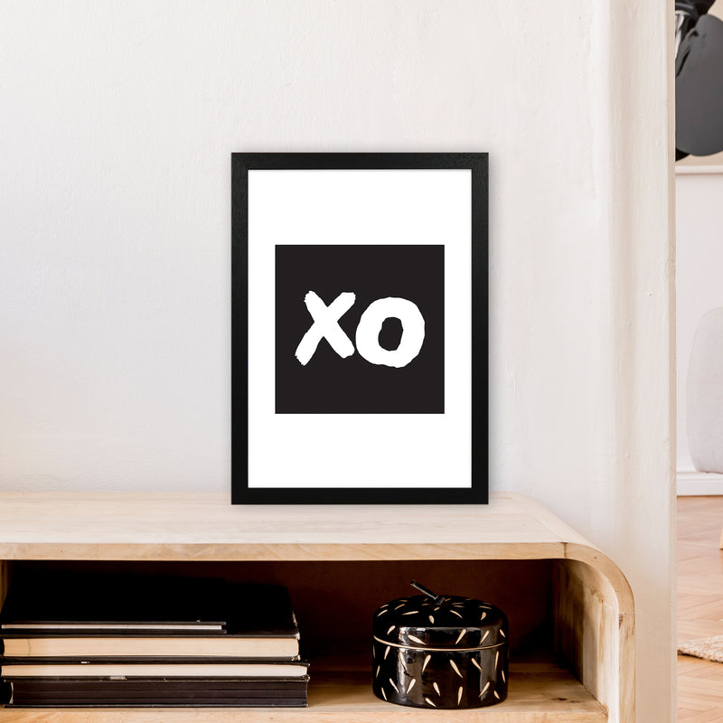 Xo Black Box  Art Print by Pixy Paper A3 White Frame