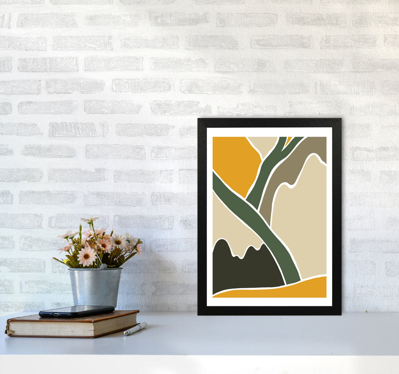 Wild Collection Mountains Abstract Art Print by Pixy Paper A3 White Frame