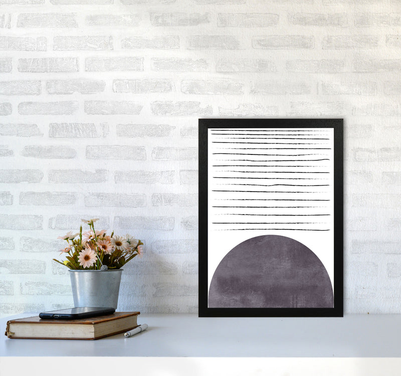 Sun lines pink cotton Art Print by Pixy Paper A3 White Frame
