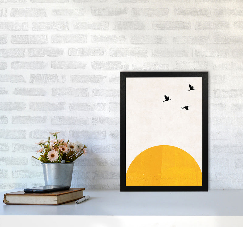 Rising sun Art Print by Pixy Paper A3 White Frame