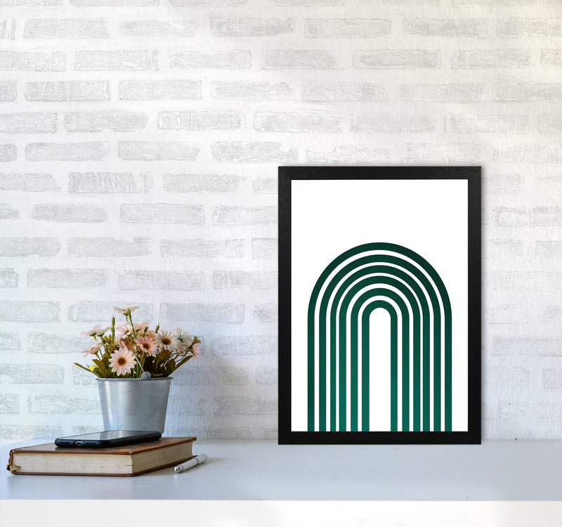 Rainbow emerald Art Print by Pixy Paper A3 White Frame