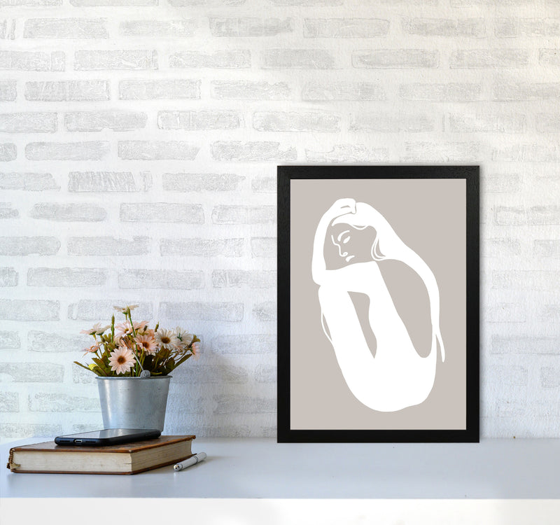 Inspired Stone Woman Silhouette Art Print by Pixy Paper A3 White Frame