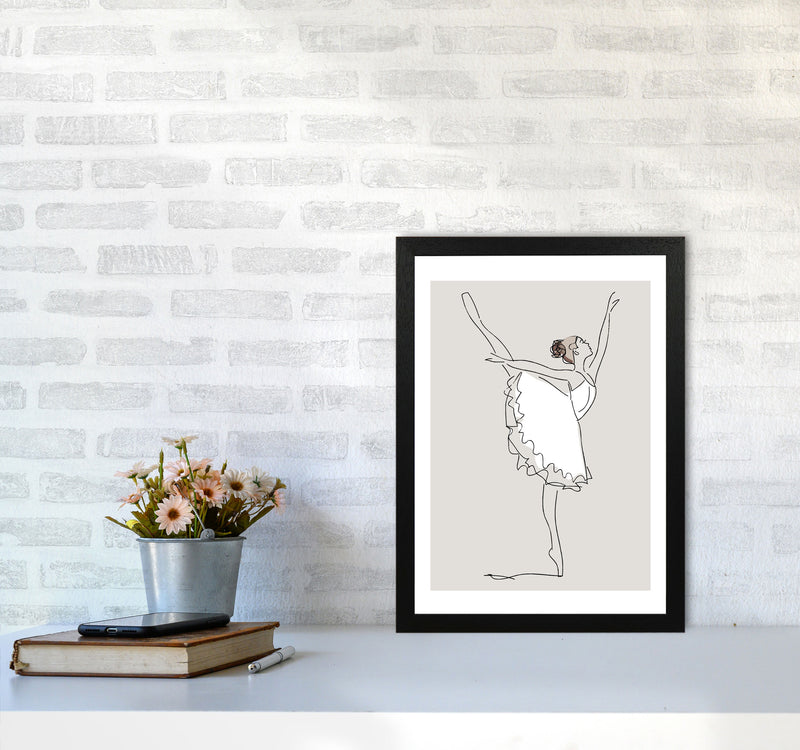 Inspired Stone Ballerina Art Print by Pixy Paper A3 White Frame