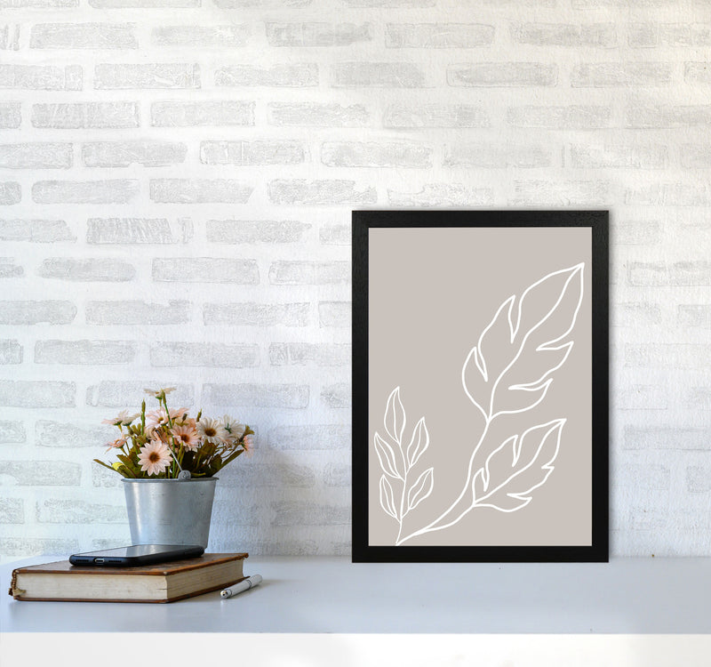 Inspired Stone Plant Silhouette Art Print by Pixy Paper A3 White Frame