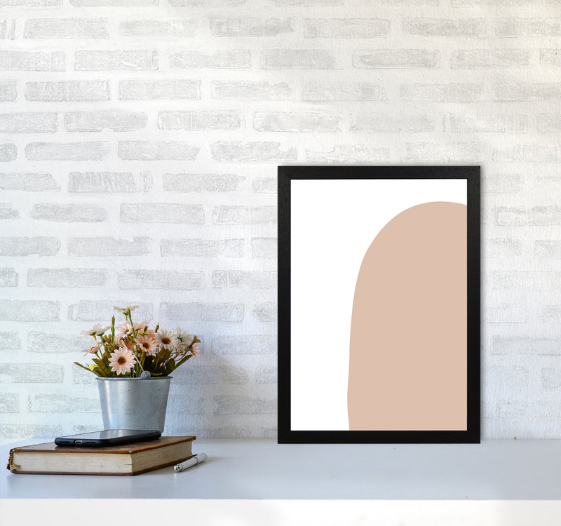 Inspired Pink Abstract Shape Art Print by Pixy Paper A3 White Frame